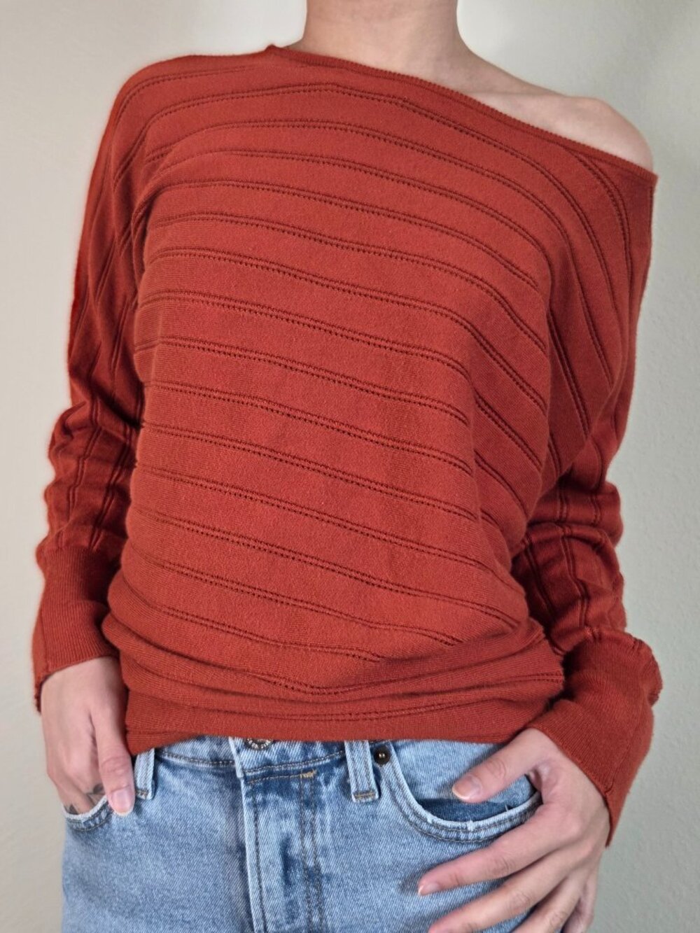 Cyrus Women's Burnt Orange Sweater - Small